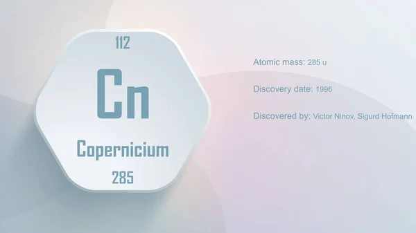 Modern Periodic Table Element Copernicium Illustration — Φωτογραφία Αρχείου