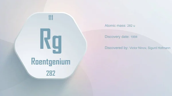 Modern Periodic Table Element Roentgenium Illustration — Stockfoto