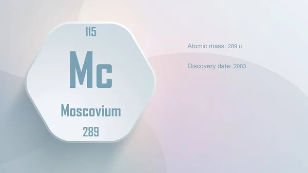 Modern Periodic Table Element Moscovium Illustration — Φωτογραφία Αρχείου