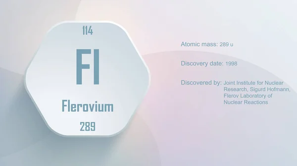 Modern Periodic Table Element Flerovium Illustration — Foto Stock