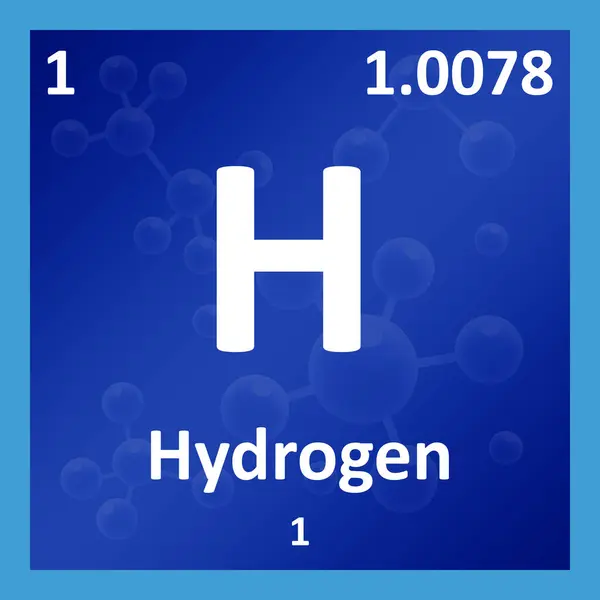 Moderna Tabela Periódica Elemento Hidrogênio Ilustração — Fotografia de Stock