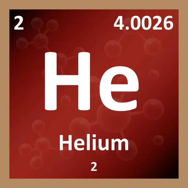 Modern Periodiek Systeem Element Helium Illustratie — Stockfoto