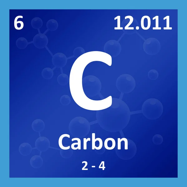 Moderna Tabela Periódica Elemento Carbono Ilustração — Fotografia de Stock