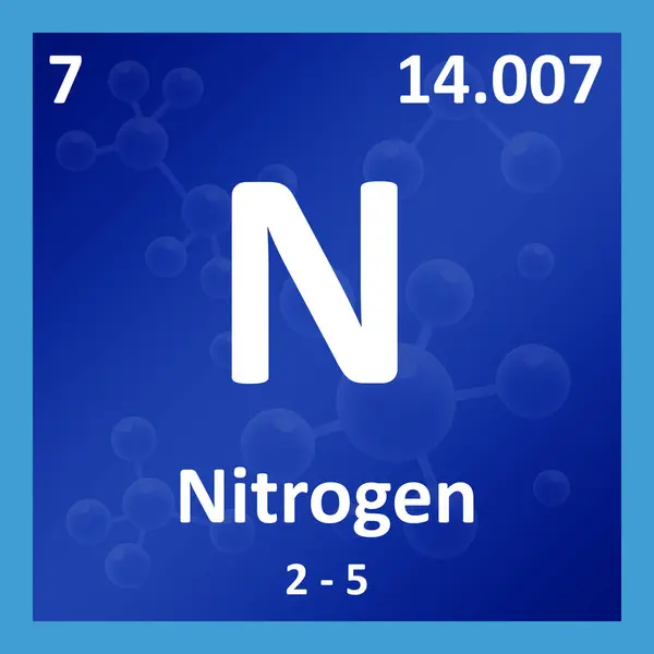 Moderna Tabela Periódica Elemento Ilustração Nitrogênio — Fotografia de Stock
