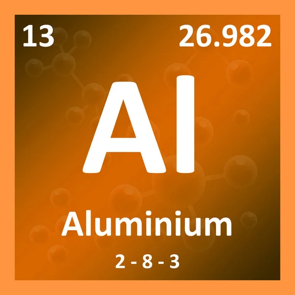Modern Periódusos Táblaelem Alumínium Illusztráció — Stock Fotó