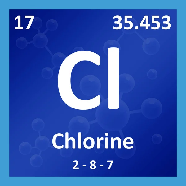 Modern Periodic Table Element Chlorine Illustration — Stock Photo, Image