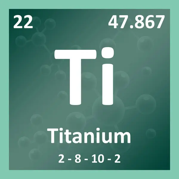 Modern Periodiek Systeem Element Titanium Illustratie — Stockfoto