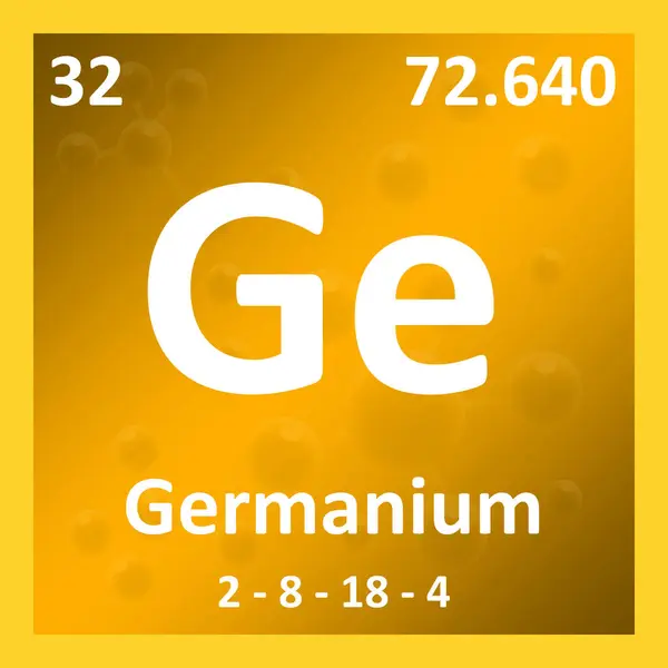 现代周期表元素Germanium说明 — 图库照片