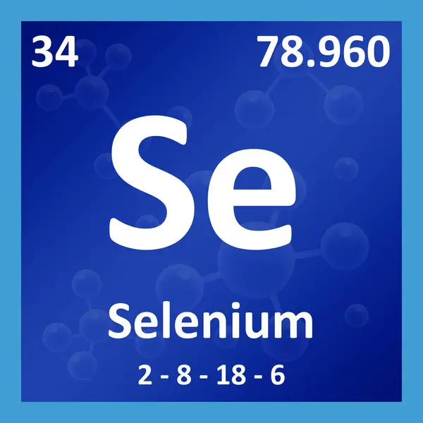 Moderna Tabela Periódica Elemento Selênio Ilustração — Fotografia de Stock