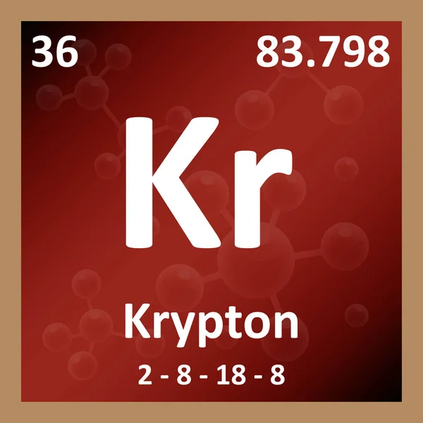 Moderna Tabela Periódica Elemento Krypton Ilustração — Fotografia de Stock