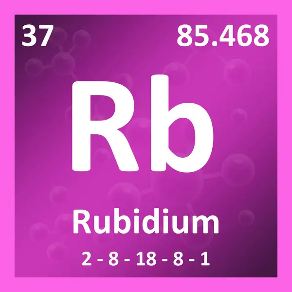 Nowoczesny Element Układu Okresowego Rubidium Ilustracji — Zdjęcie stockowe