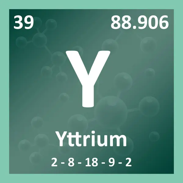 Modern Periodic Table Element Yttrium Illustration — Stock Photo, Image