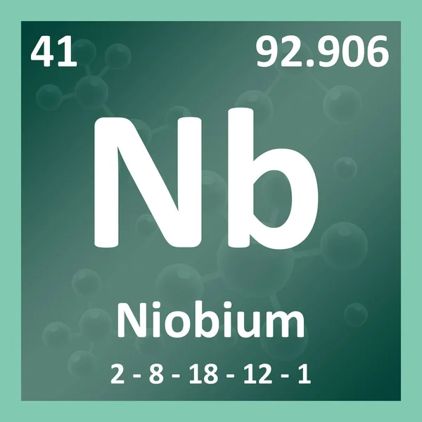 Moderna Periodiska Element Niobium Illustration — Stockfoto