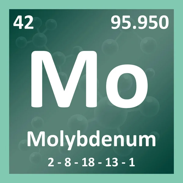 Moderna Tabela Periódica Elemento Molibdênio Ilustração — Fotografia de Stock