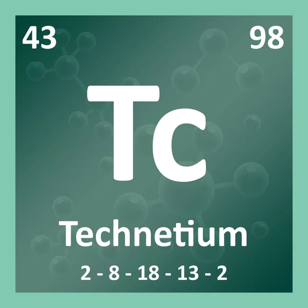 Moderna Tabela Periódica Elemento Ilustração Technetium — Fotografia de Stock