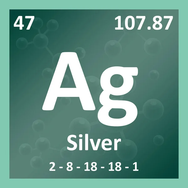 Modern Periodic Table Element Silver Illustration — Stock Photo, Image