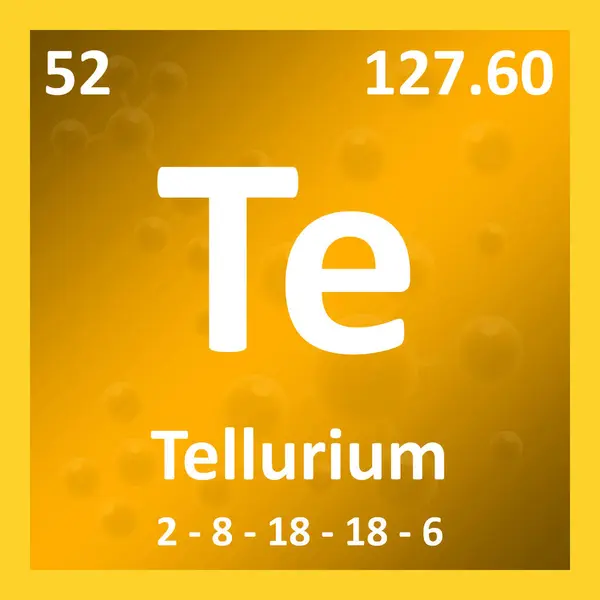Unsur Tabel Periodik Modern Ilustrasi Telurium — Stok Foto