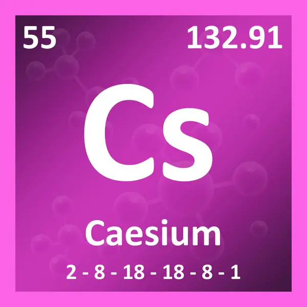 Modern Periodic Table Element Caesium Illustration — Stock Photo, Image