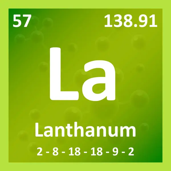 Modern Periodic Table Element Lanthanum Illustration — Stock Photo, Image
