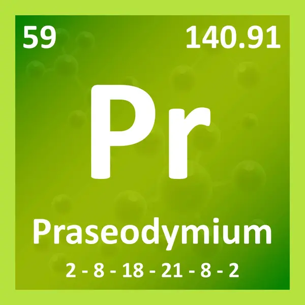 주기율표 Praseodymium 일러스트레이션 — 스톡 사진