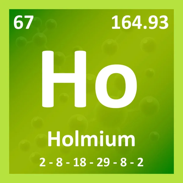 Сучасний Елемент Періодичної Таблиці Ілюстрація Holmium — стокове фото