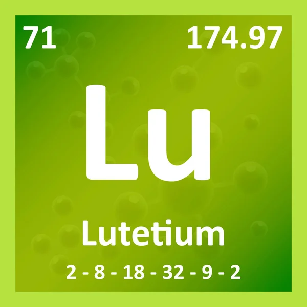 Σύγχρονη Περιοδικής Απεικόνισης Πίνακα Στοιχείο Lutetium — Φωτογραφία Αρχείου