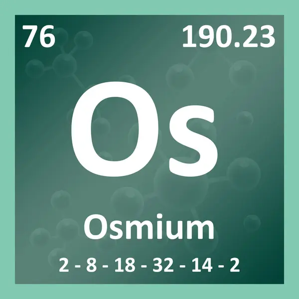 Modern Periyodik Tablo Ögesi Osmium Illüstrasyonu — Stok fotoğraf