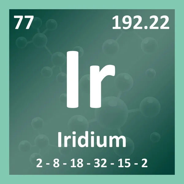 Σύγχρονη Περιοδικής Απεικόνισης Στοιχείο Πίνακα Iridium — Φωτογραφία Αρχείου
