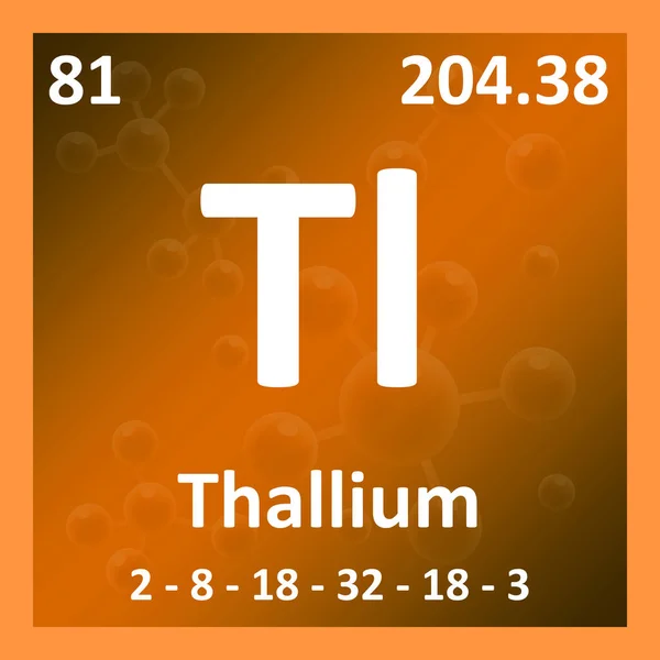 Modern Periodic Table Element Thallium Illustration — Stock Photo, Image