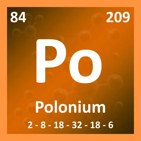 Modern Periyodik Tablo Elementi Polonyum Illüstrasyonu — Stok fotoğraf