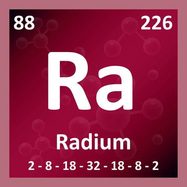 Modern Periodiek Systeem Element Radium Illustratie — Stockfoto
