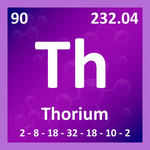 Moderna Tabela Periódica Elemento Thorium Ilustração — Fotografia de Stock