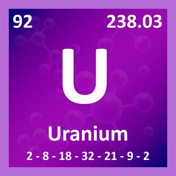 Moderna Tabela Periódica Elemento Ilustração Urânio — Fotografia de Stock