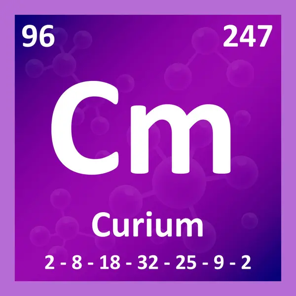 Moderna Tabela Periódica Elemento Curium Ilustração — Fotografia de Stock