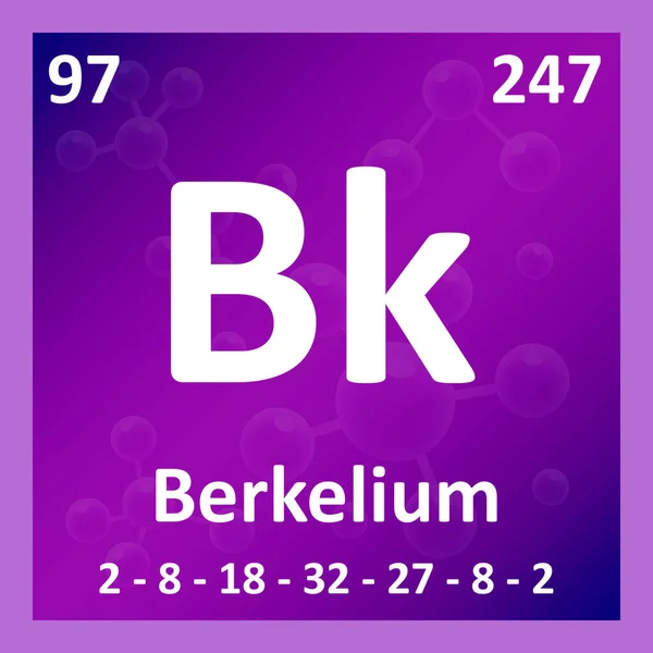 Moderna Tabela Periódica Elemento Ilustração Berkelium — Fotografia de Stock