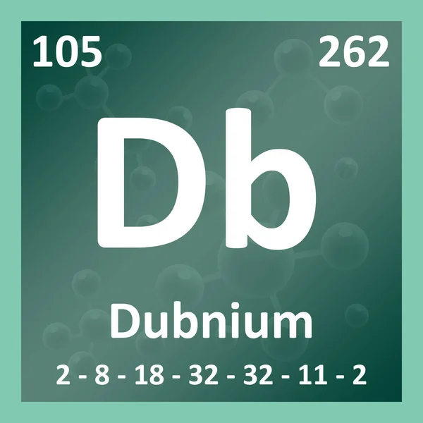 Moderna Tabela Periódica Elemento Ilustração Dubnium — Fotografia de Stock