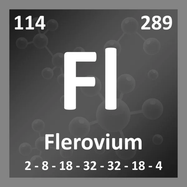 Moderna Tabela Periódica Elemento Ilustração Flerovium — Fotografia de Stock