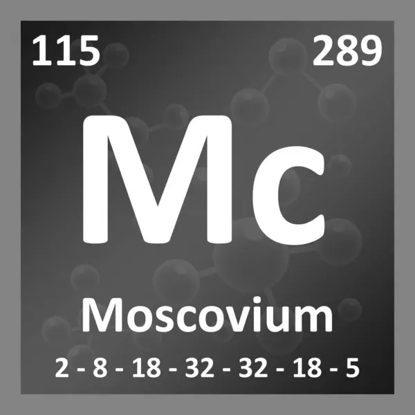 Moderne Periodiek Systeem Element Moscovium Illustratie — Stockfoto