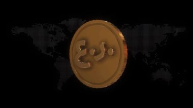 Altın Omani riyal para birimi sembolü altın Omani riyal para birimi işareti
