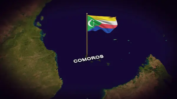 Dünya Haritasında Ekvador Bayrağı, Bayrak 3d animasyonlu Ekvador Haritası