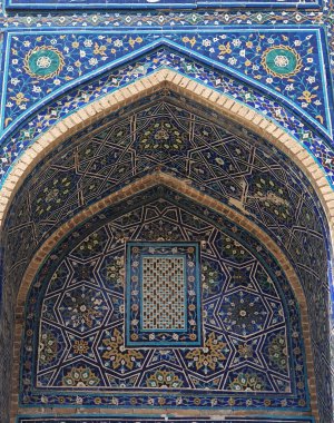 Shakhi Zinda kompleksi. Semerkand 'ın eşsiz ve lüks anıtı..