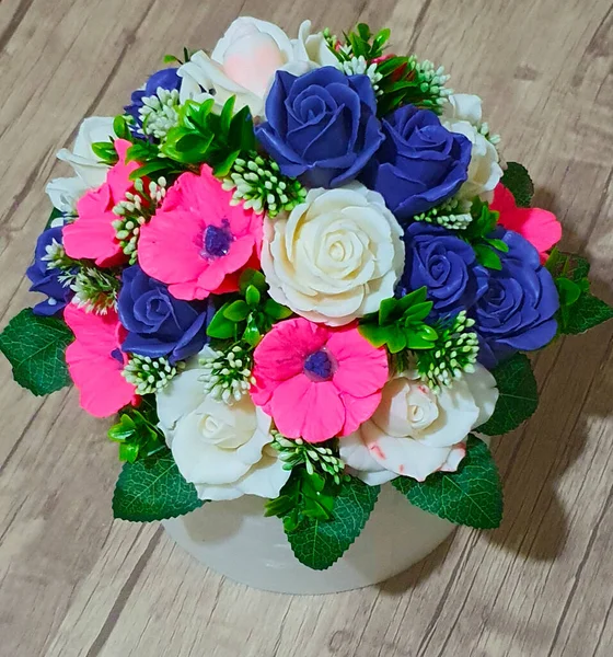 Decorative soap flowers for gifts