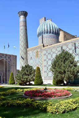 The Registan Square is a real gem located in the very heart of the ancient city of Samarkand clipart
