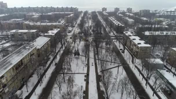 Het Mariupol Panorama Van Stad Februari 2022 Voor Oorlog Vreedzame — Stockvideo