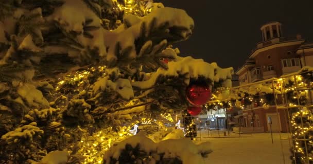 Mariupol New Year 2022 Months War Drama Theater Christmas Tree — Stock Video