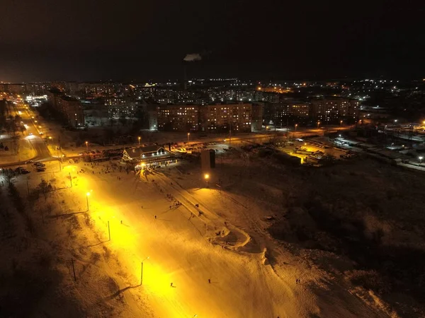 Mariupol Nowy Rok 2022 Dwa Miesiące Przed Wojną Alasce Piękne — Zdjęcie stockowe