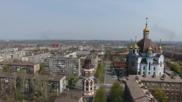 Peaceful City Mariupol Quarantine April 2020 War Azovstal Pipes Smoking — Stock Video