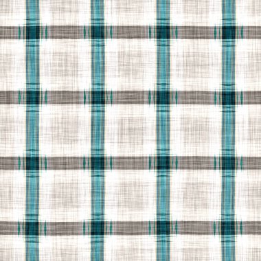  Seamless sailor flannel textile gingham repeat swatch.Teal rustic coastal beach house check fabric tile.