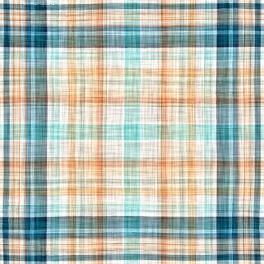  Seamless sailor flannel textile gingham repeat swatch.Teal rustic coastal beach house check fabric tile.