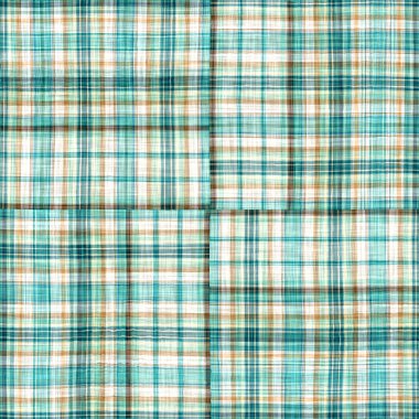 Seamless sailor flannel textile gingham repeat swatch.Teal rustic coastal beach house check fabric tile.